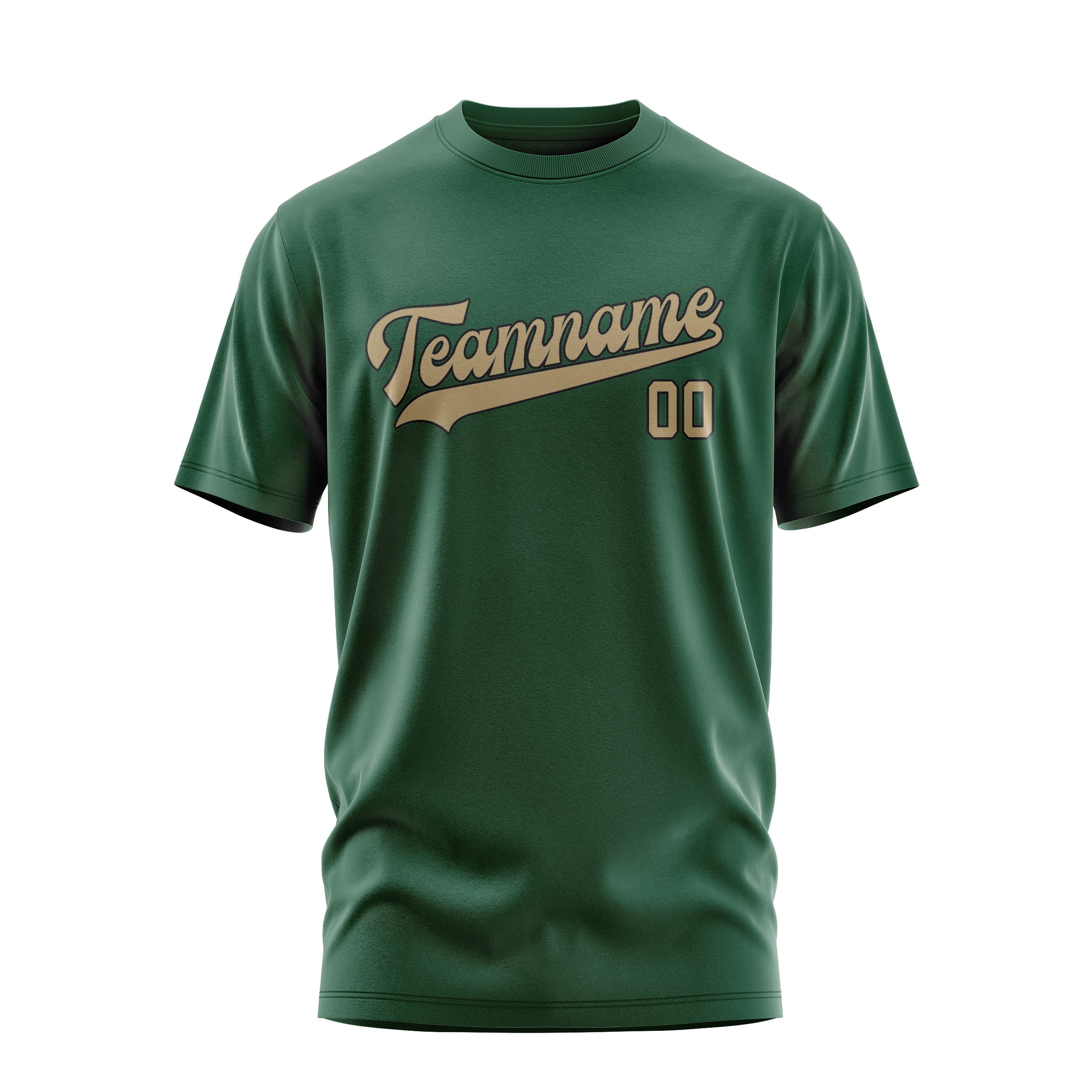 Maßgeschneidertes Moosgrün Hellkhaki T-Shirt