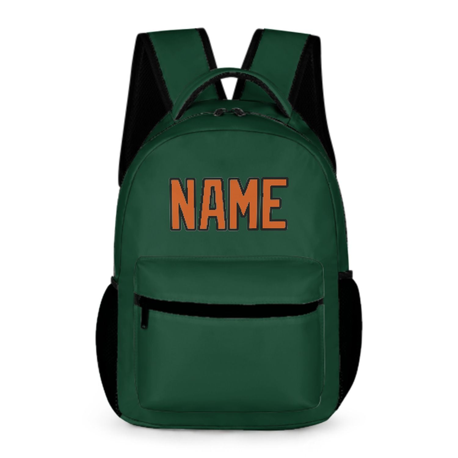 Maßgeschneidertes Moosgrün Orange Kinderrucksack