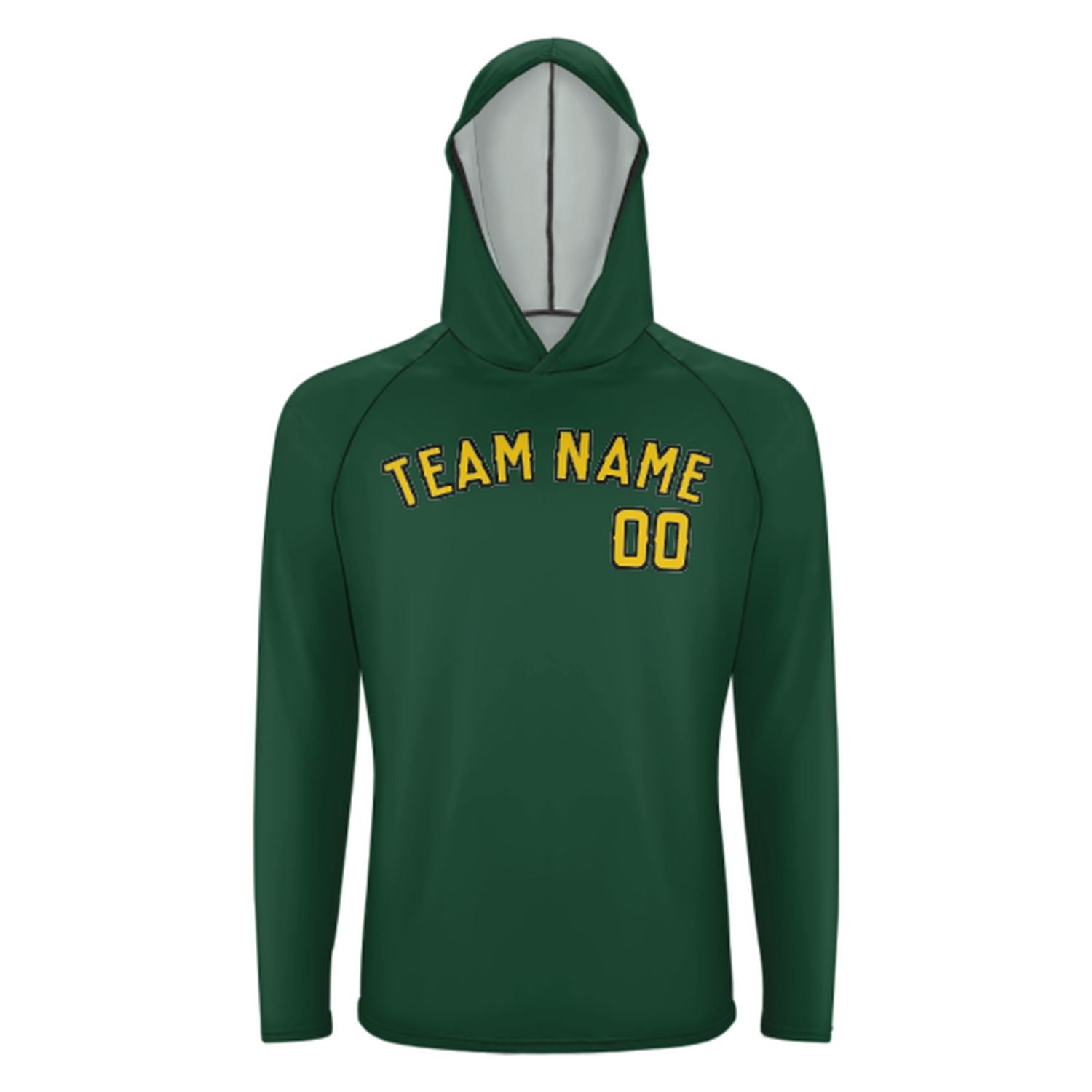 Maßgeschneidertes Moosgrün Gold UV-Hoodie
