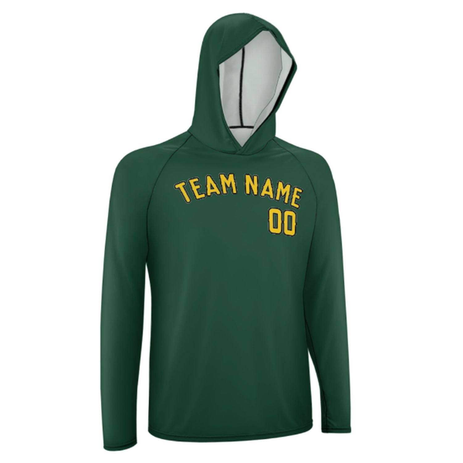 Maßgeschneidertes Moosgrün Gold UV-Hoodie