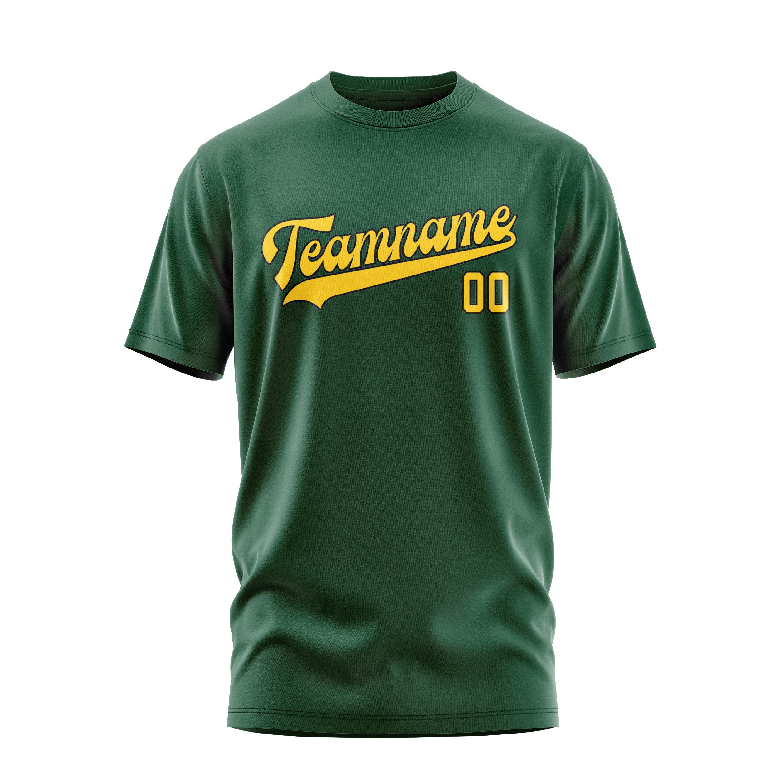 Maßgeschneidertes Moosgrün Gold T-Shirt