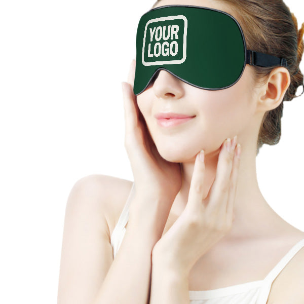 Maßgeschneidertes Moosgrün Weiß Schlafmaske
