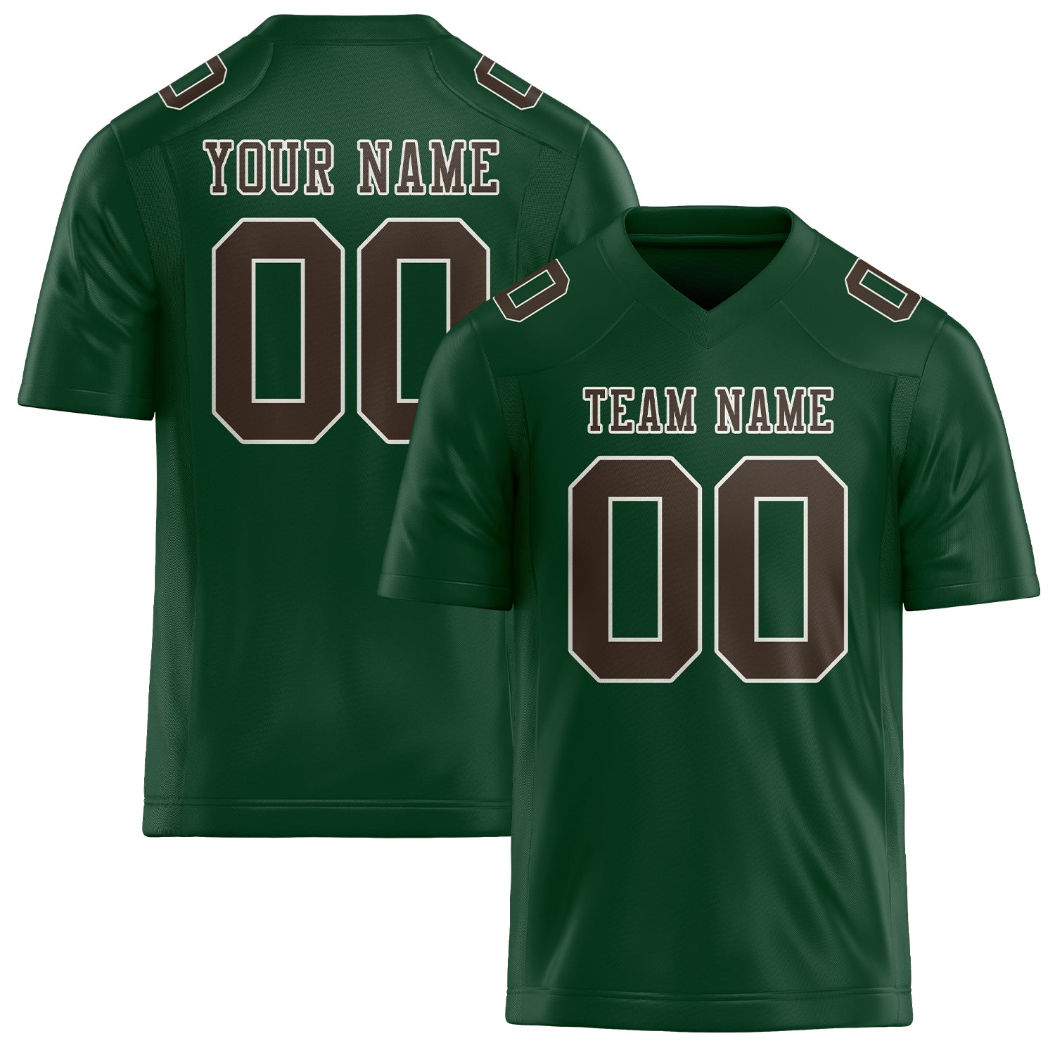 Maßgeschneidertes Professionelles Moosgrün Braun Rugbytrikot