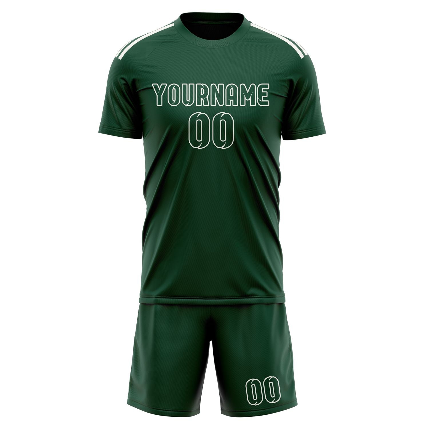 Maßgeschneidertes Professionelles Moosgrün Moosgrün Fußballtrikot-Set