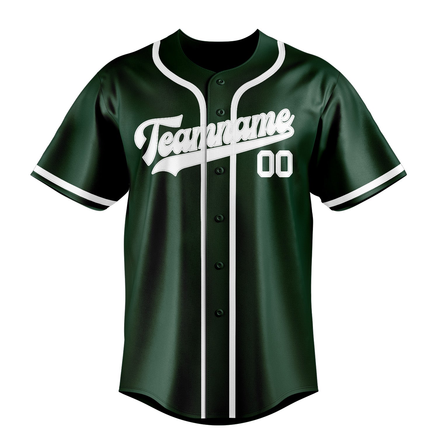 Benutzerdefiniertes Professionelles Moosgrün Weiß Baseballtrikot