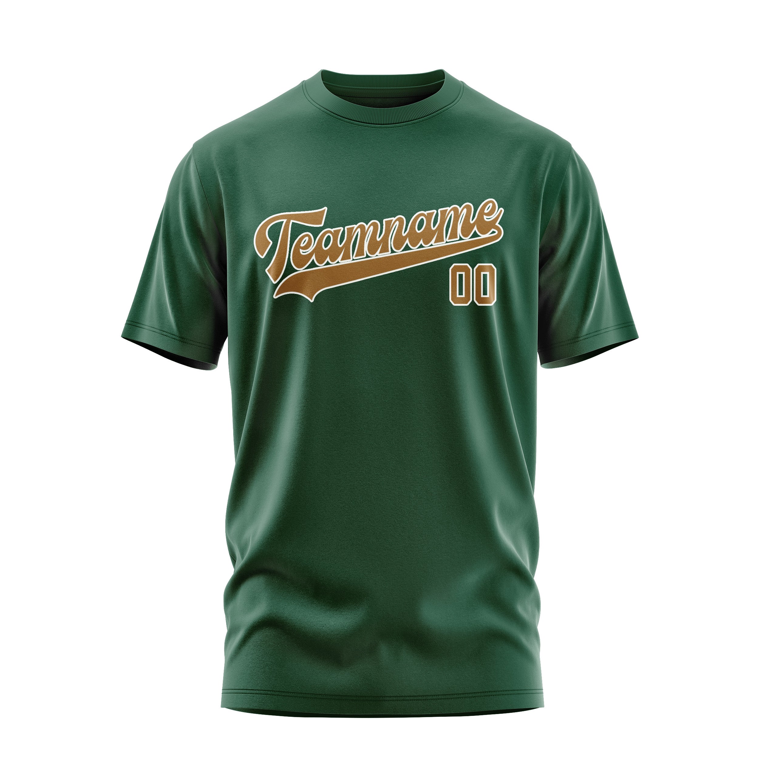 Maßgeschneidertes Moosgrün Khaki T-Shirt