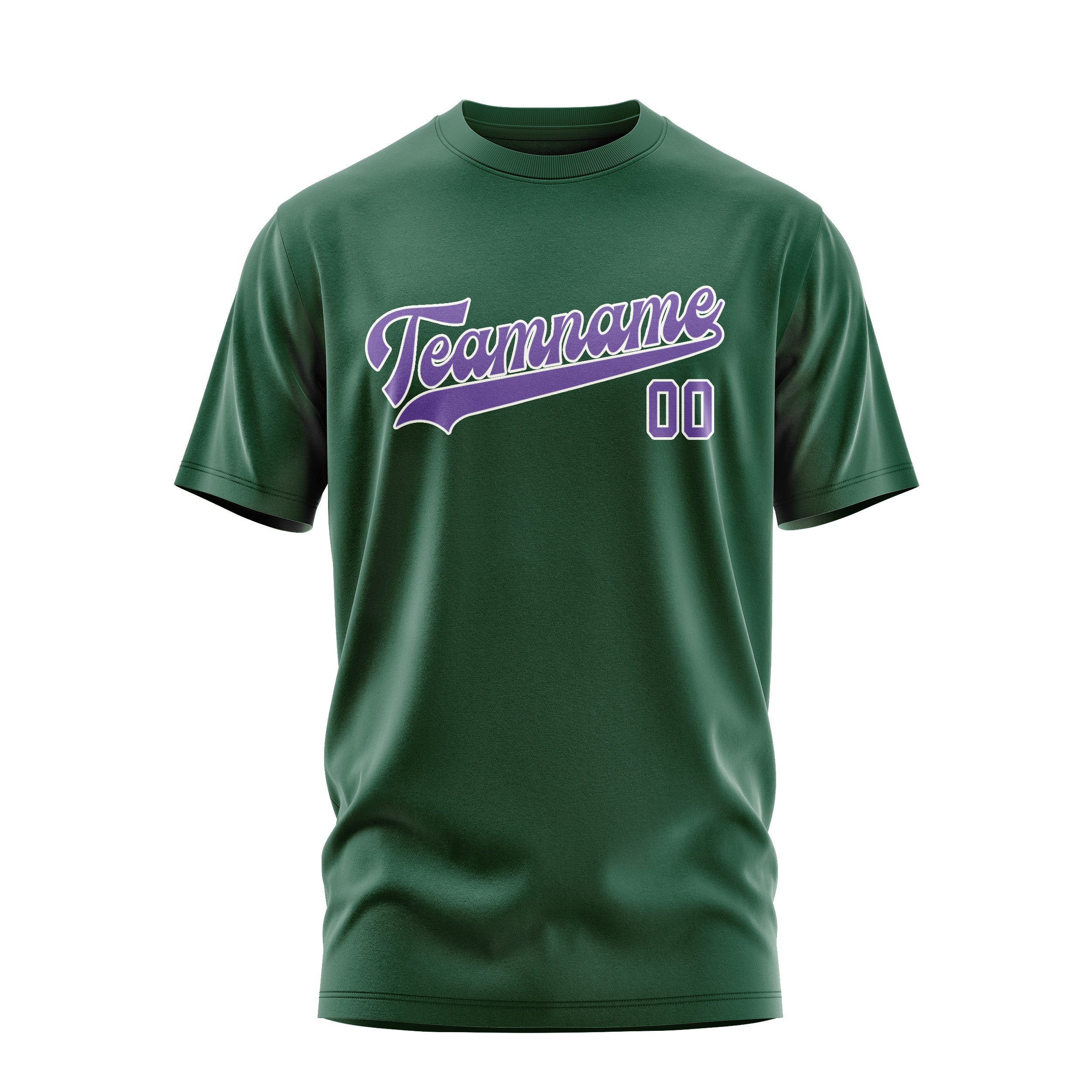 Maßgeschneidertes Moosgrün Lavendel T-Shirt