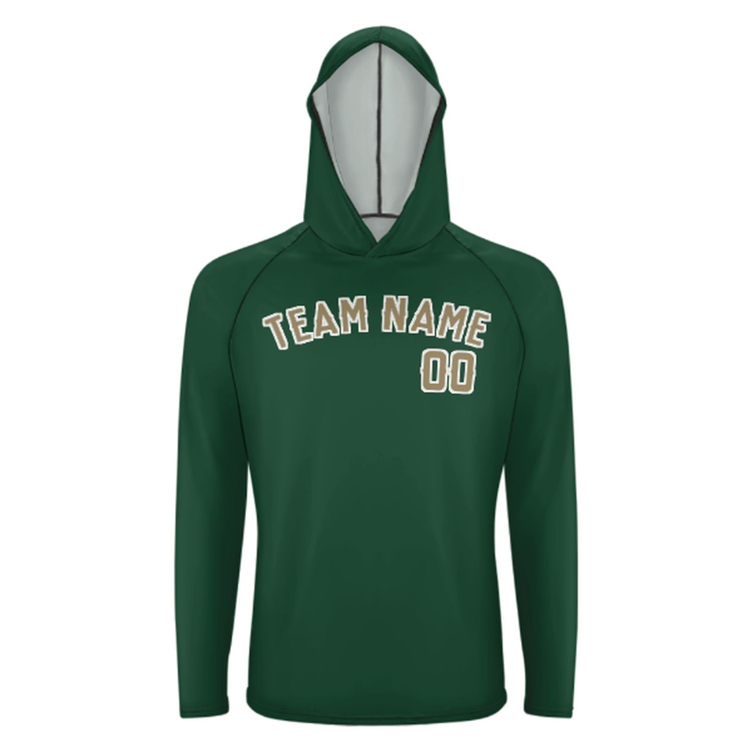 Maßgeschneidertes Moosgrün Hellkhaki UV-Hoodie