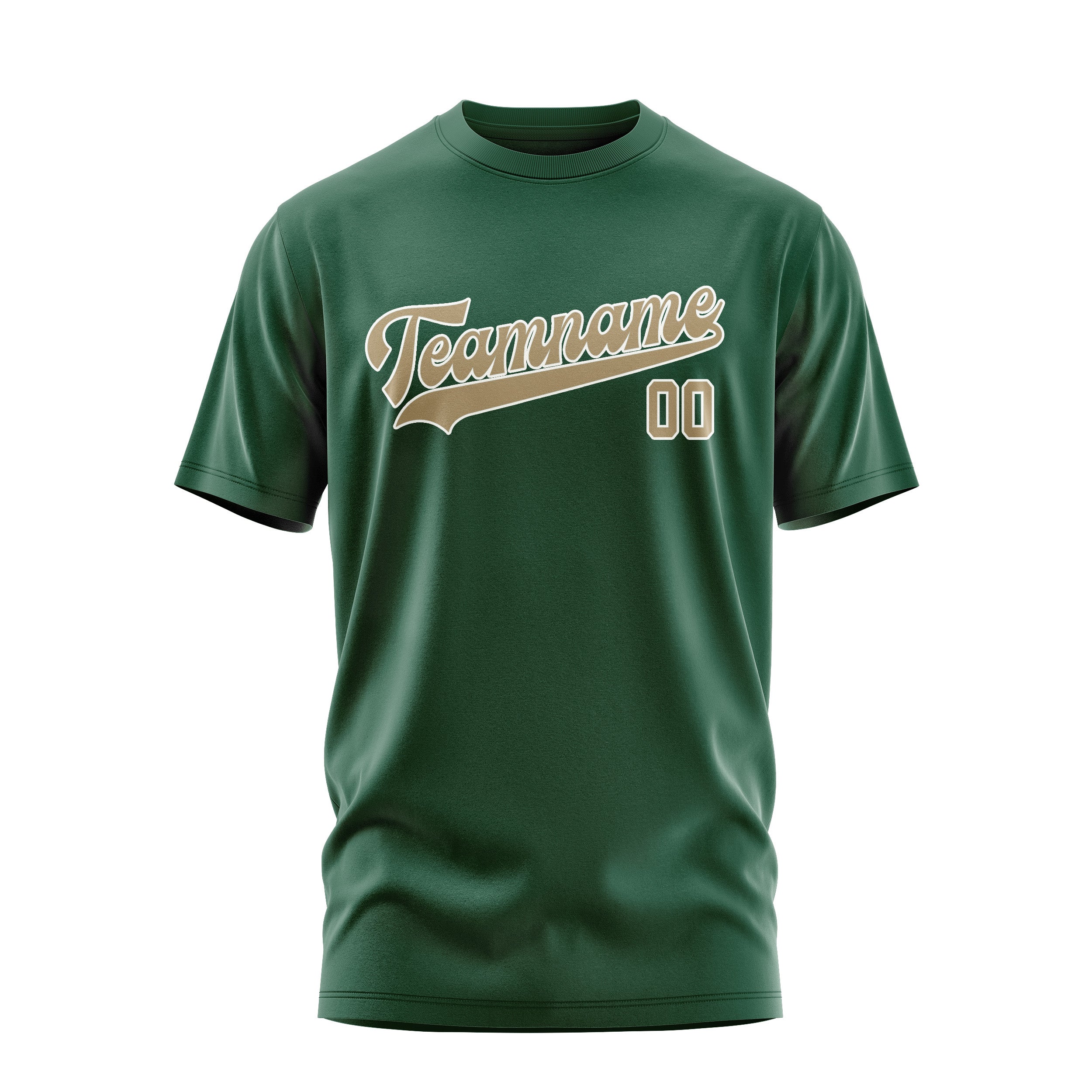 Maßgeschneidertes Moosgrün Hellkhaki T-Shirt