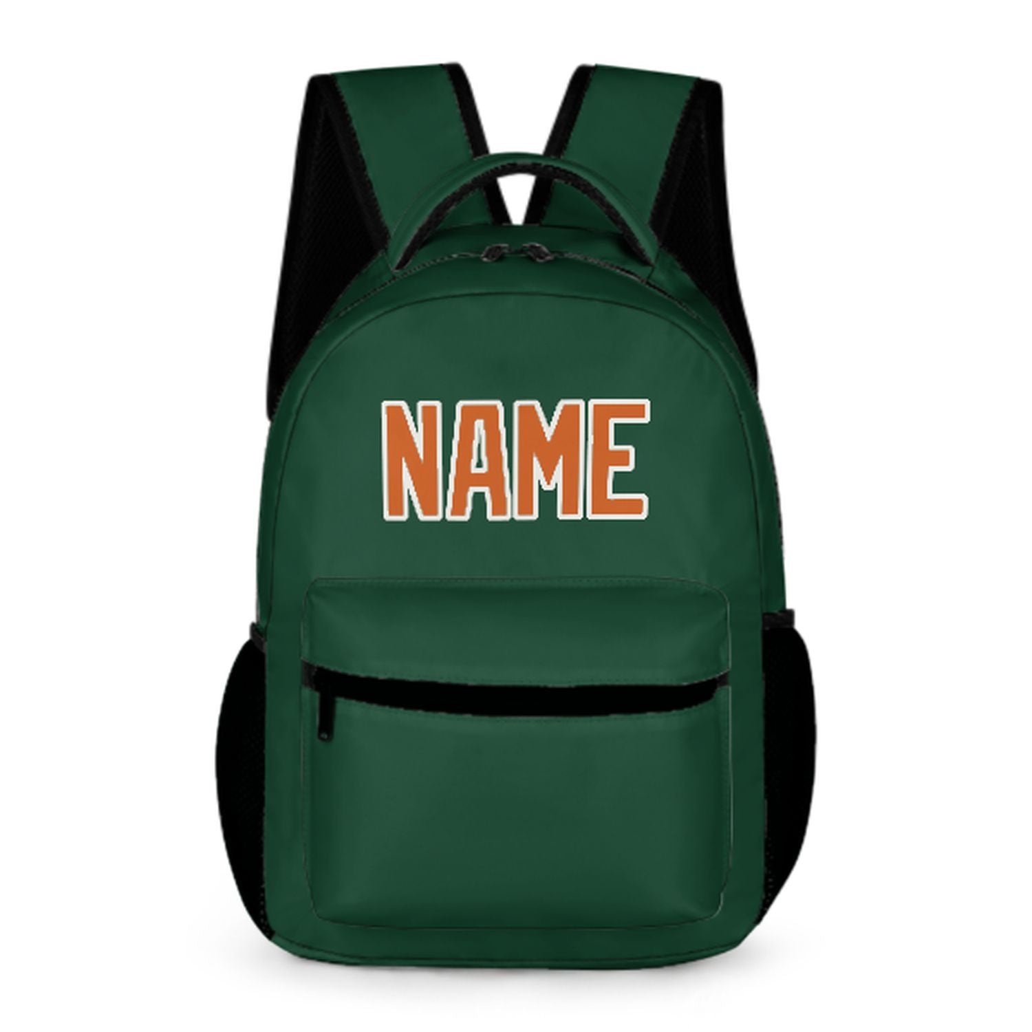 Maßgeschneidertes Moosgrün Orange Kinderrucksack