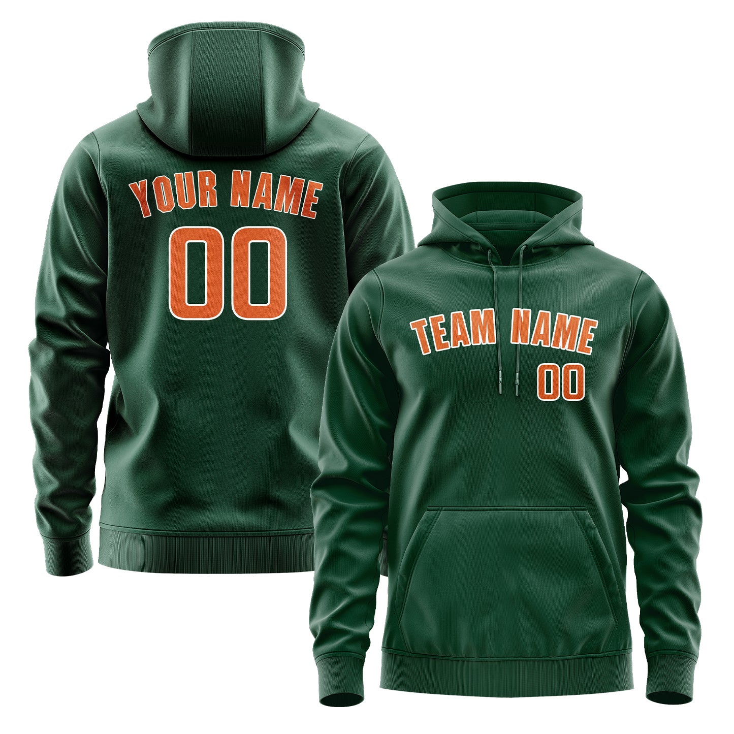Krejčí -Made Moss -Green Orange Hoodie