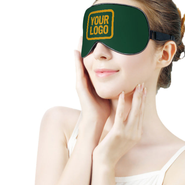 Maßgeschneidertes Moosgrün Gelb Schlafmaske
