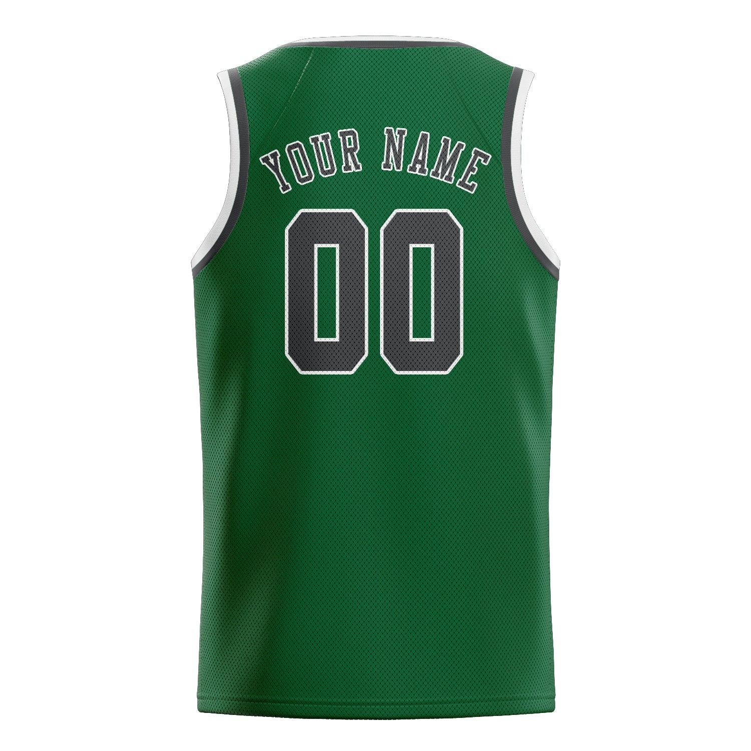 Benutzerdefiniertes Professionelles Moosgrün Dunkelgrau Basketballtrikot