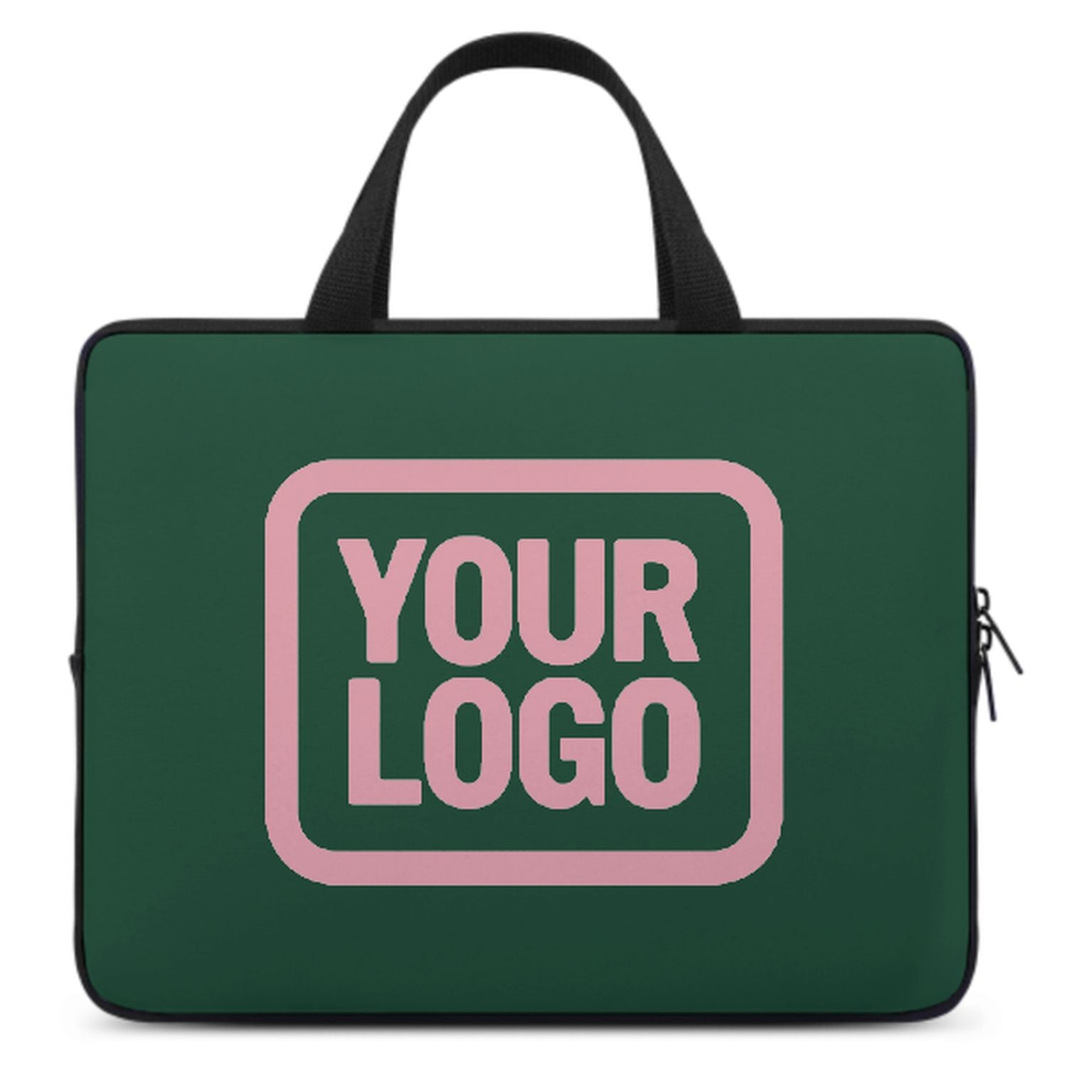 Bolsa de laptop de color rosa claro verde hecho a medida