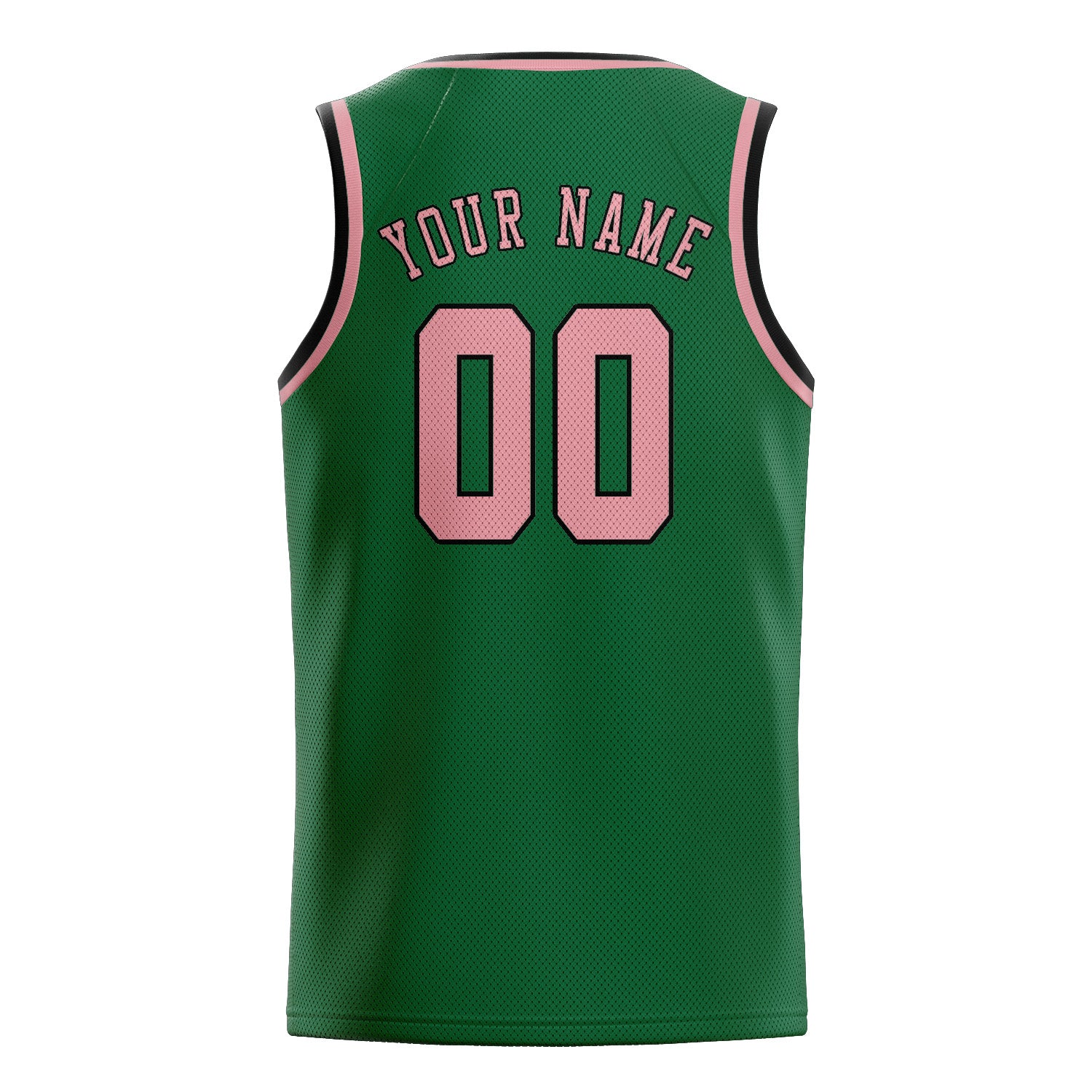 Benutzerdefiniertes Professionelles Moosgrün Rosa Basketballtrikot