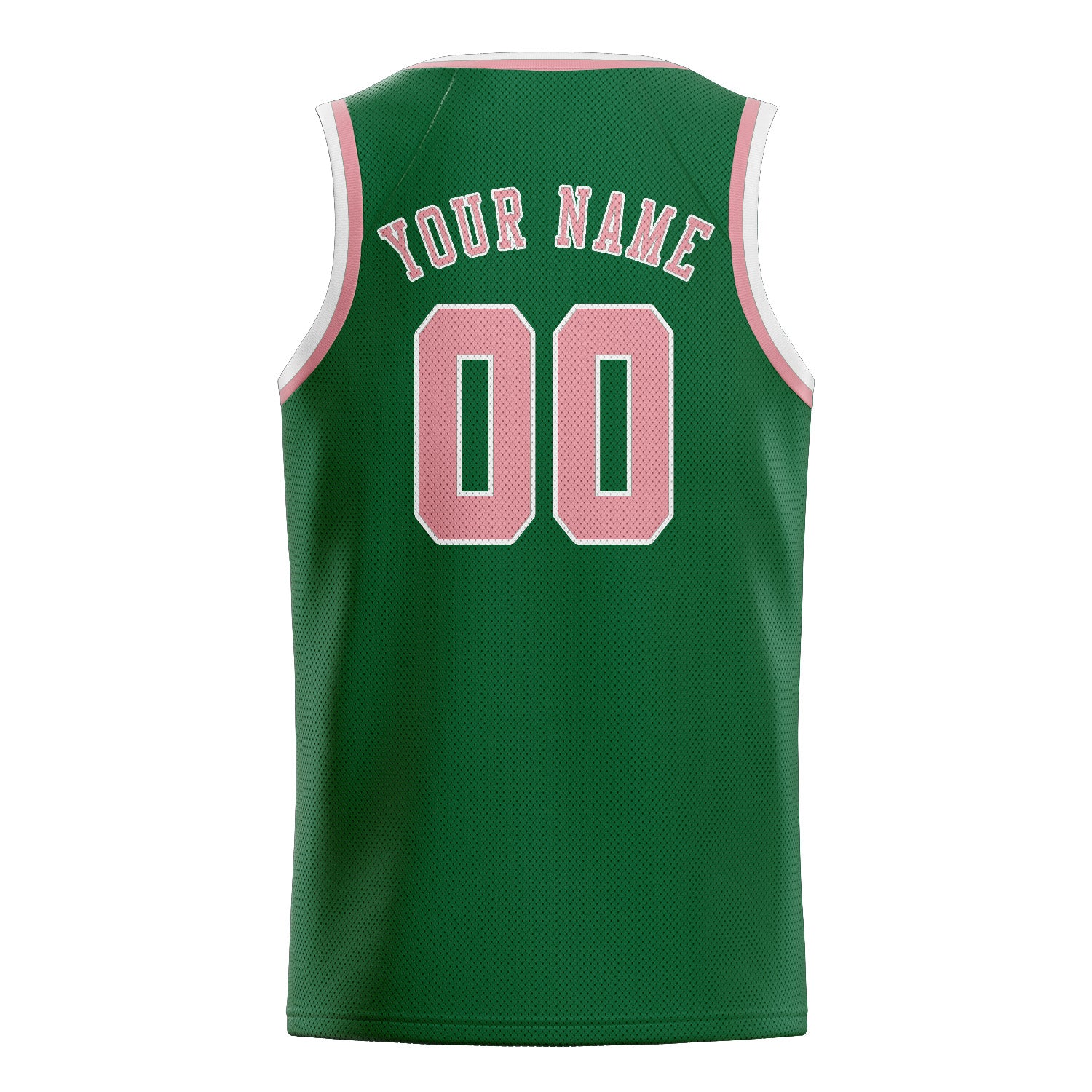Benutzerdefiniertes Professionelles Moosgrün Rosa Basketballtrikot