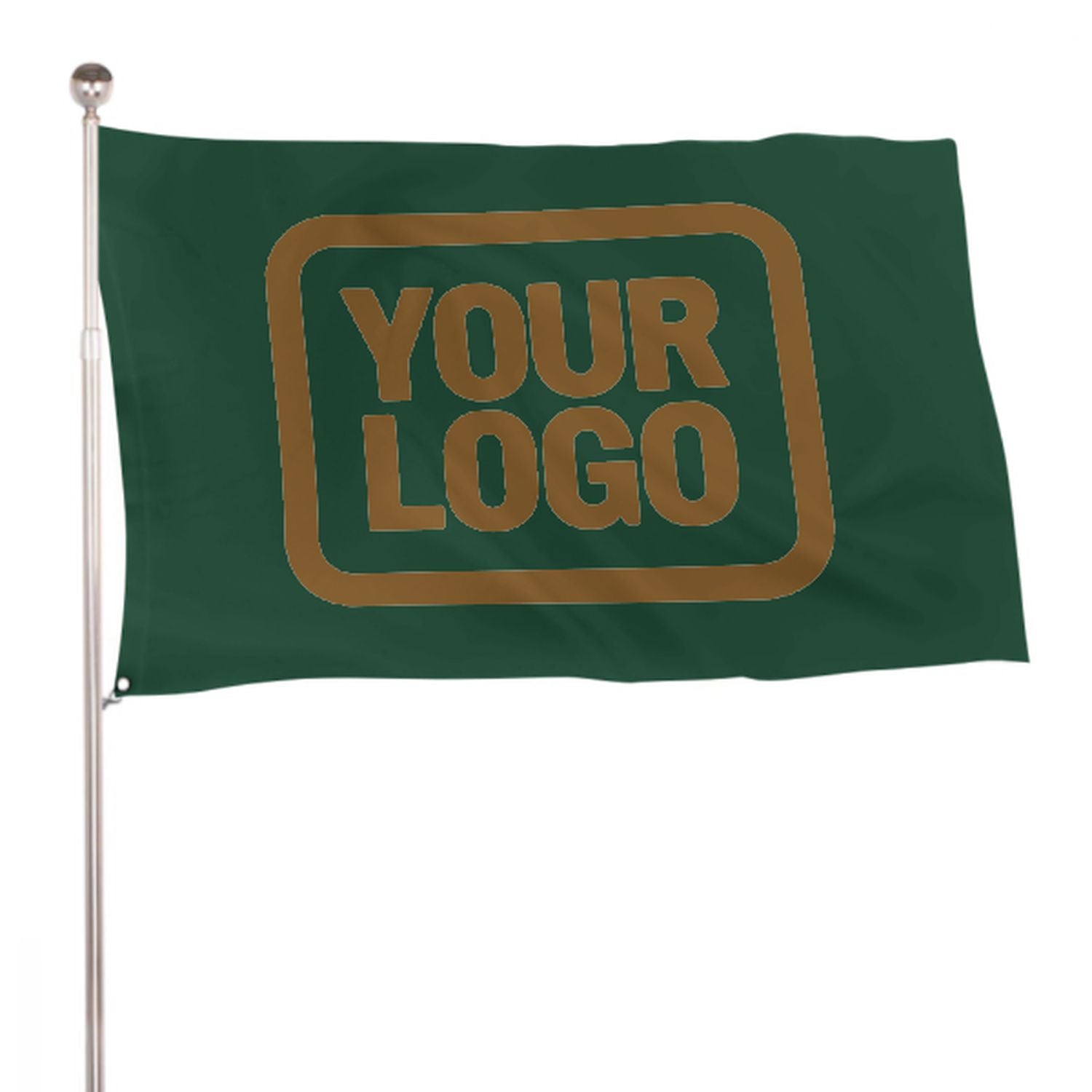 Maßgeschneidertes Moosgrün Khaki Flagge