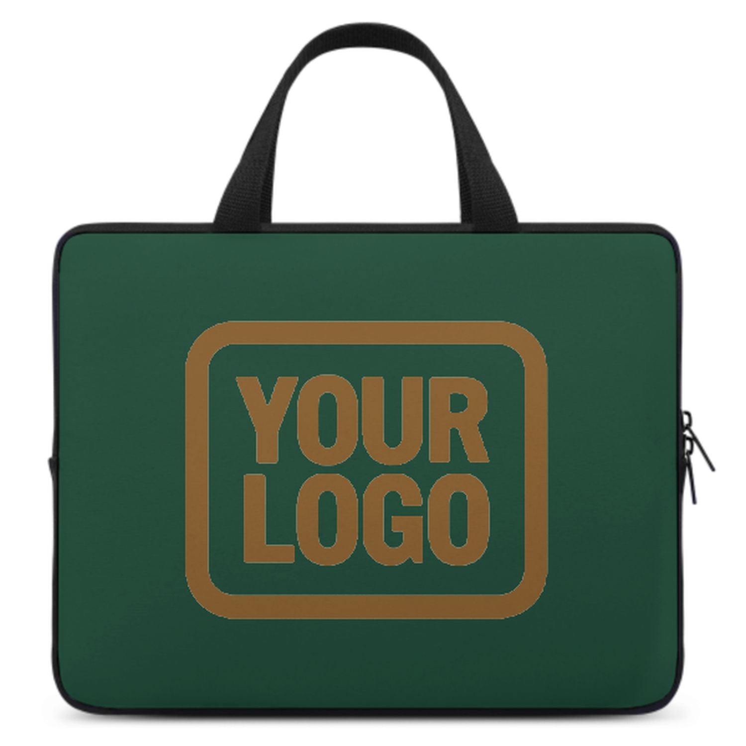 Bolso de laptop de color verde color verde musgo a medida
