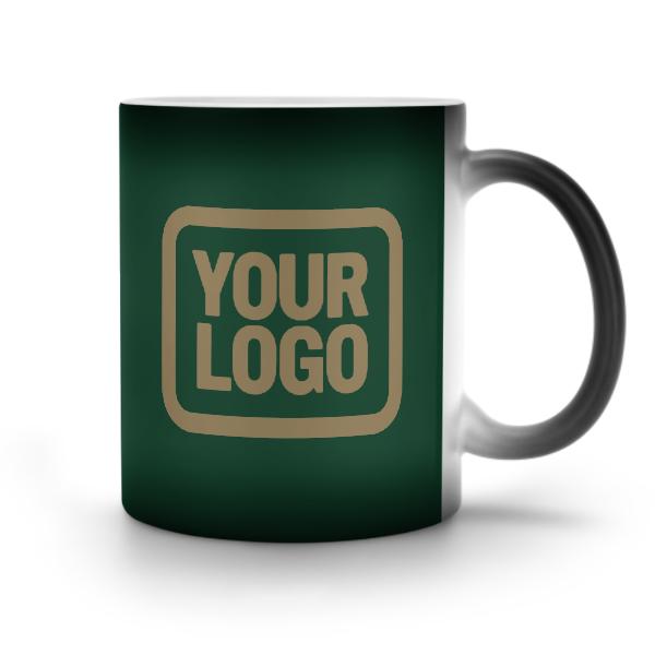 Tazza magica personalizzata color verde muschio chiaro e cachi