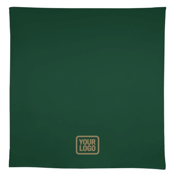 Tovaglia quadrata personalizzata color verde muschio e cachi