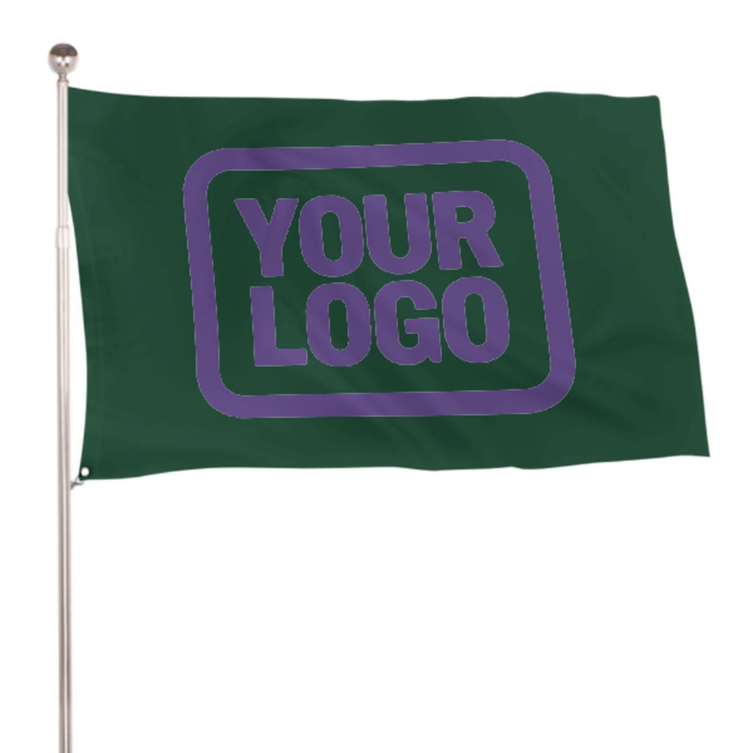 Maßgeschneidertes Moosgrün Lavendel Flagge