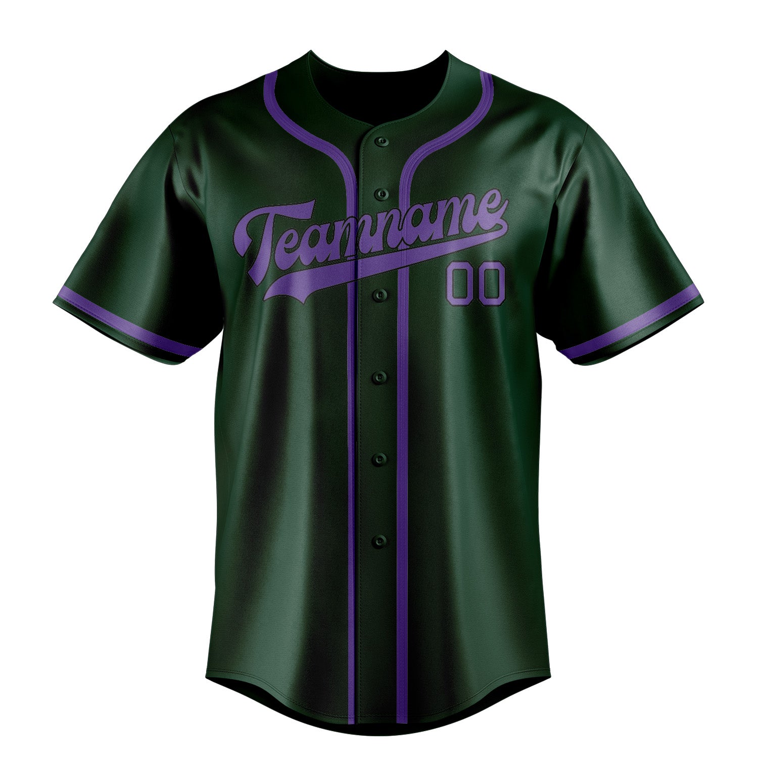 Benutzerdefiniertes Professionelles Moosgrün Lavendel Baseballtrikot
