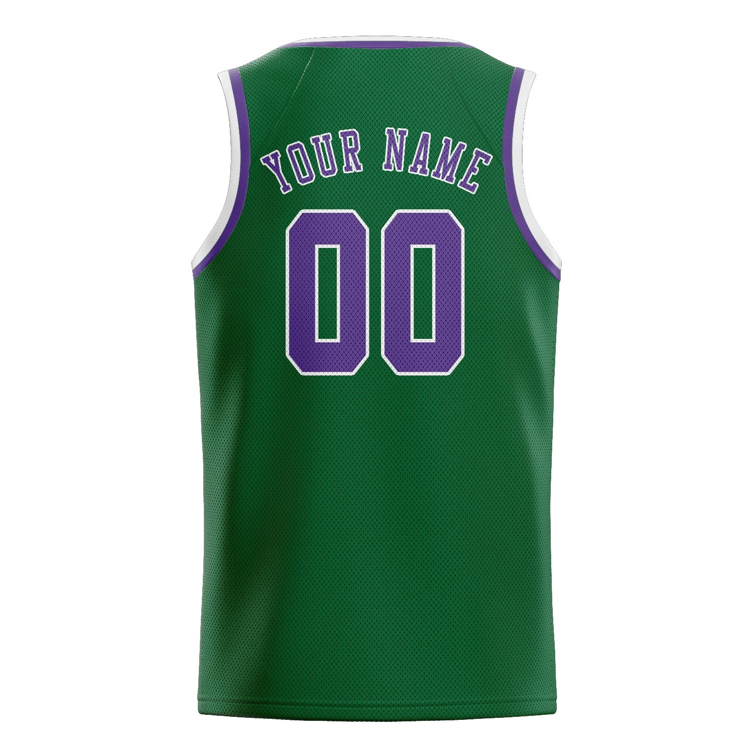 Benutzerdefiniertes Professionelles Moosgrün Lavendel Basketballtrikot