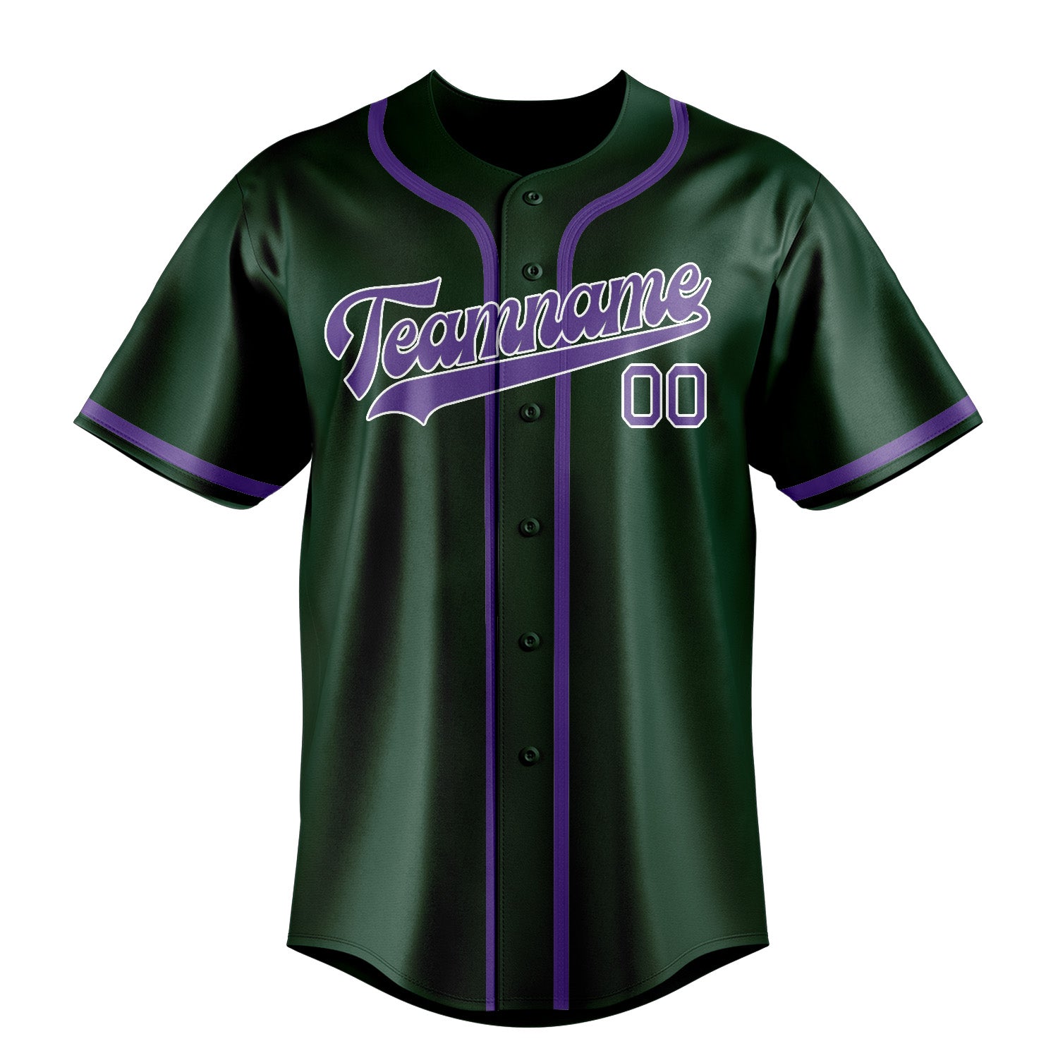 Benutzerdefiniertes Professionelles Moosgrün Lavendel Baseballtrikot