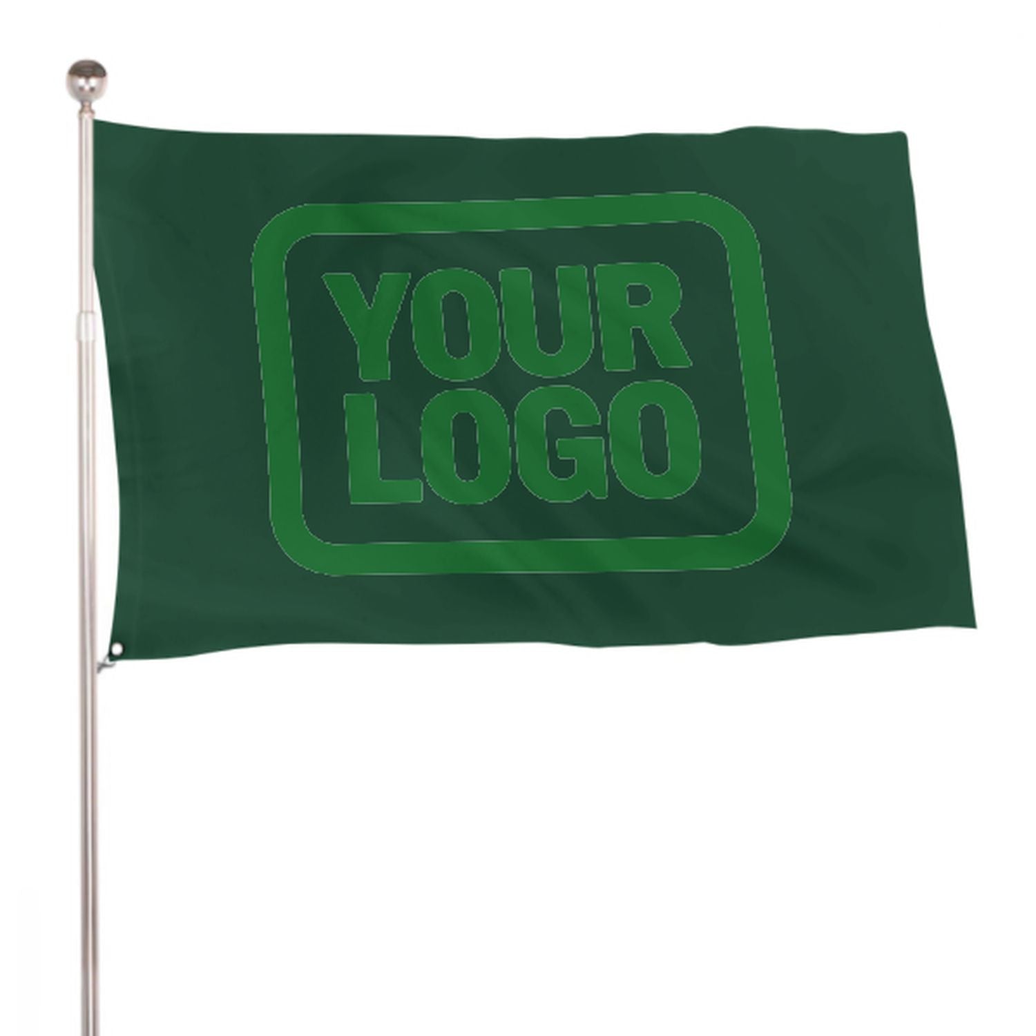 Maßgeschneidertes Moosgrün Smaragdgrün Flagge