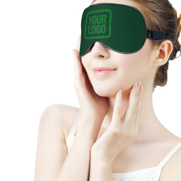 Maßgeschneidertes Moosgrün Smaragdgrün Schlafmaske