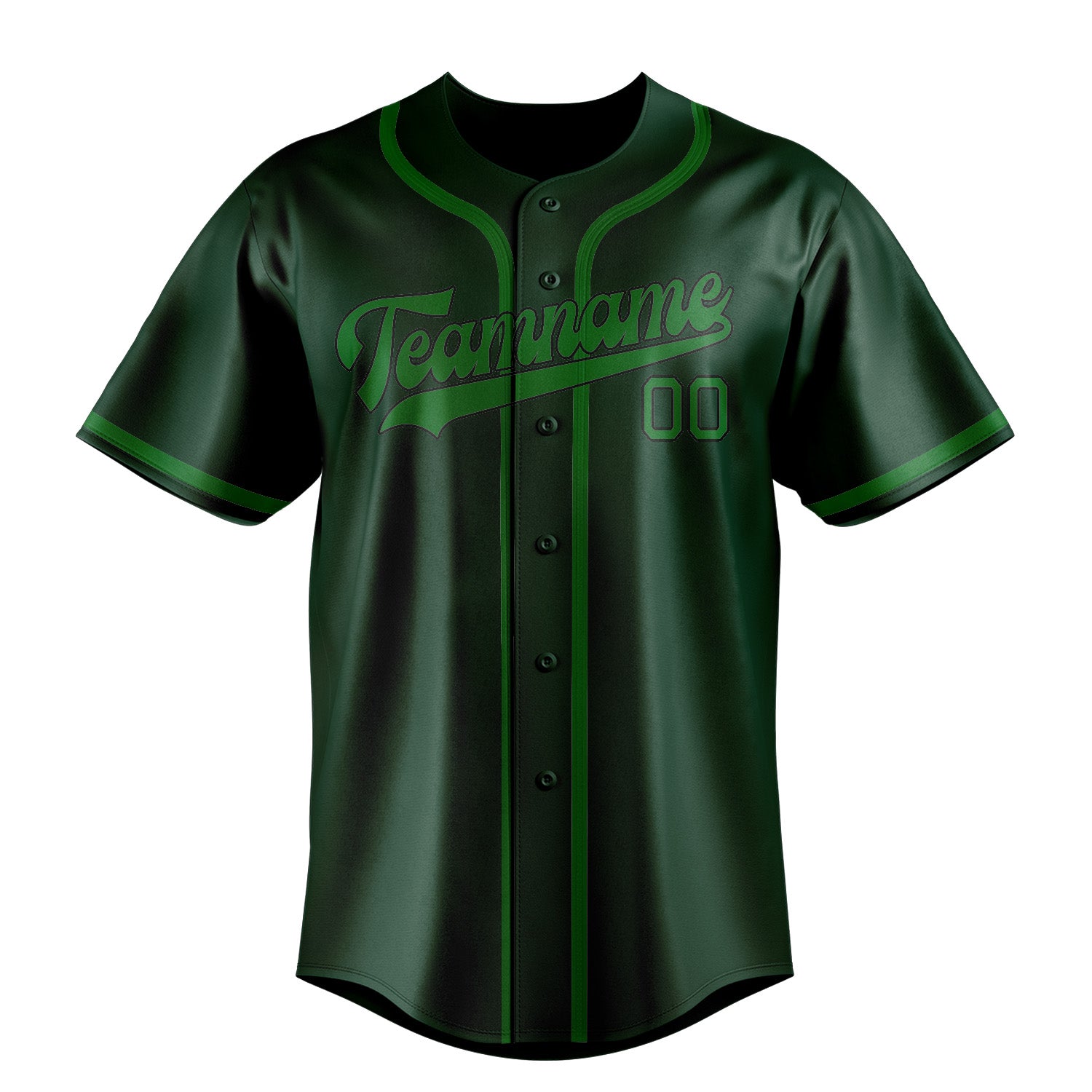 Benutzerdefiniertes Professionelles Moosgrün Smaragdgrün Baseballtrikot