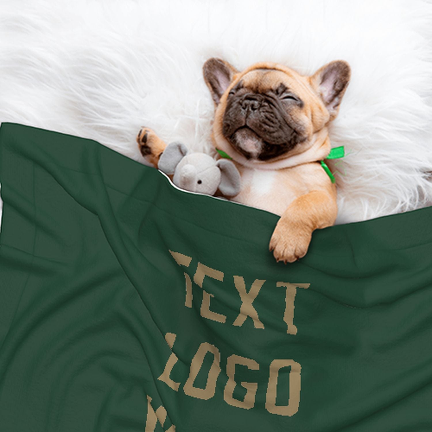 Coperta per animali domestici personalizzata color verde muschio chiaro e cachi