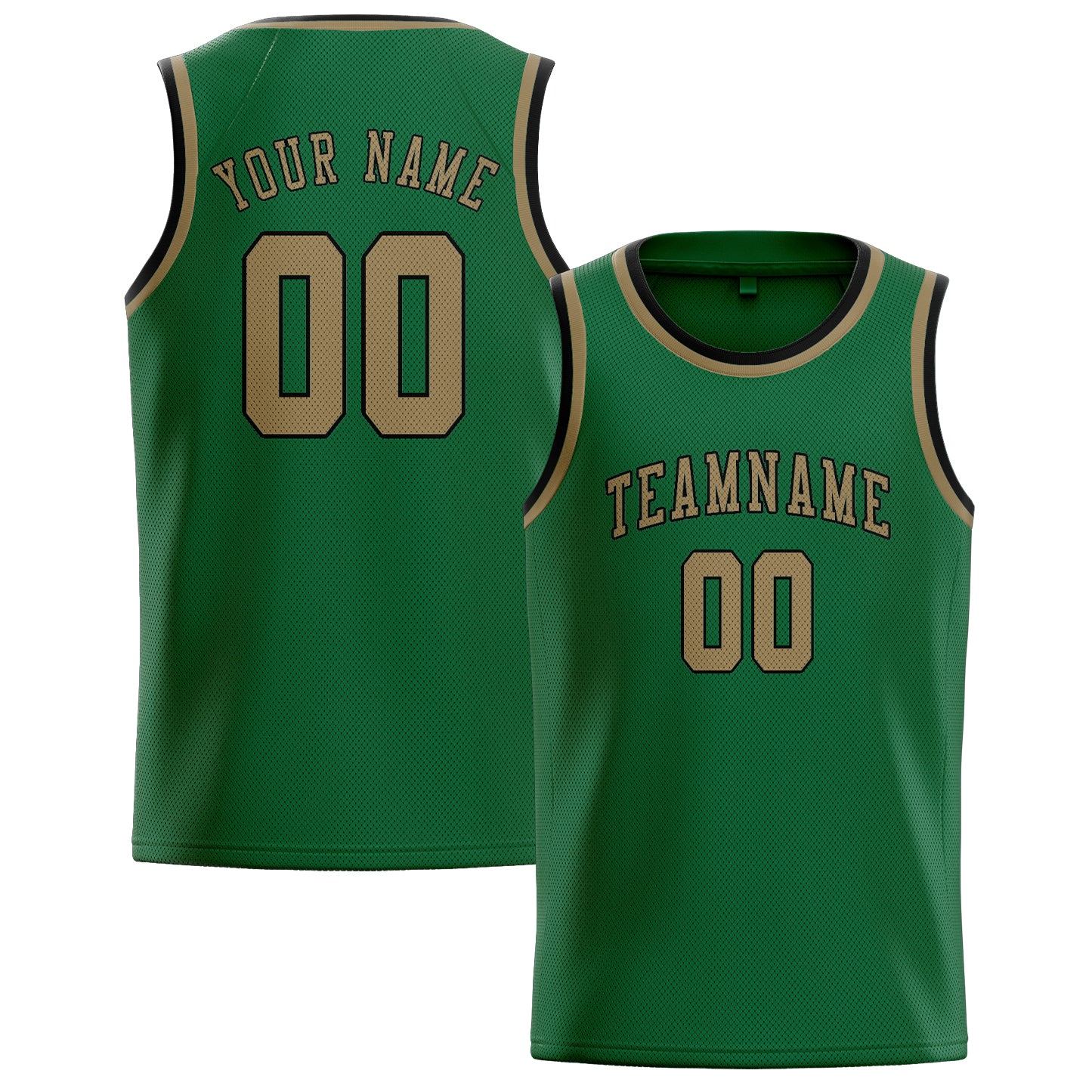 Benutzerdefiniertes Professionelles Moosgrün Hellkhaki Basketballtrikot