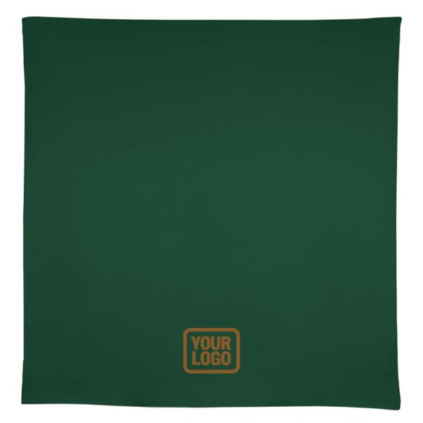 Tovaglia quadrata personalizzata color verde muschio e cachi chiaro