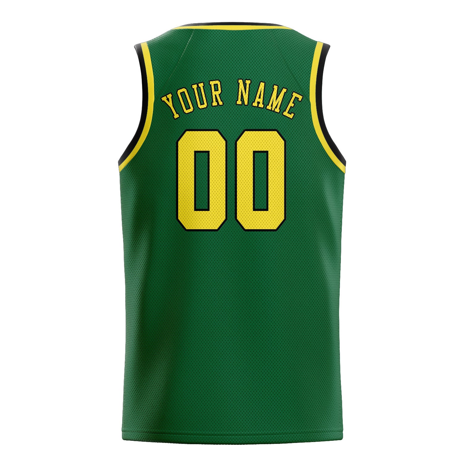 Benutzerdefiniertes Professionelles Moosgrün Blassgelb Basketballtrikot