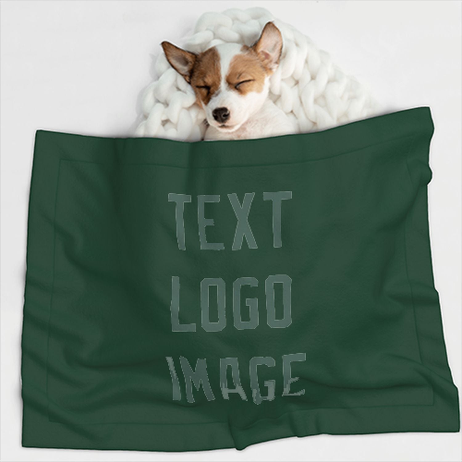 Coperta personalizzata per animali domestici color verde muschio
