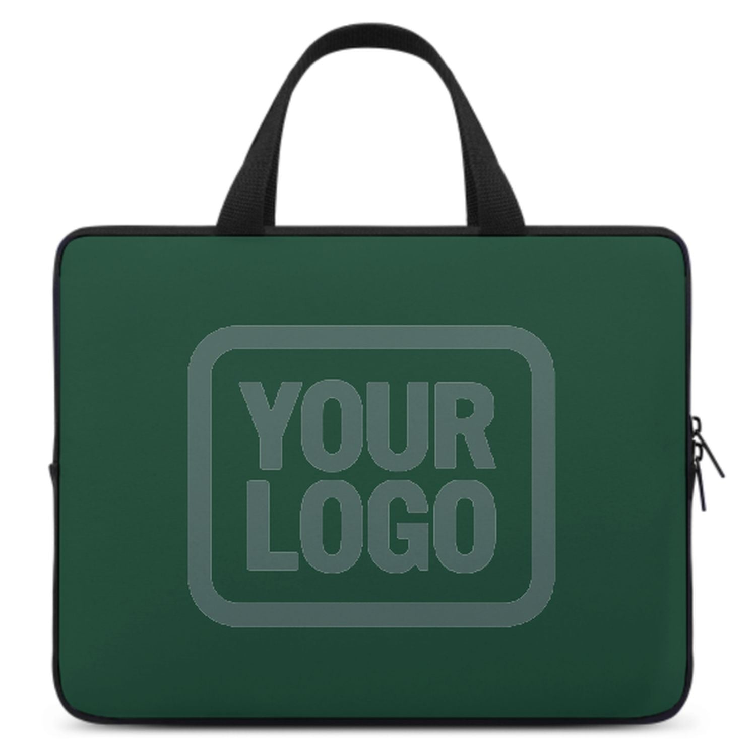 Bolsa portátil verde azulado de color verde musgo a medida
