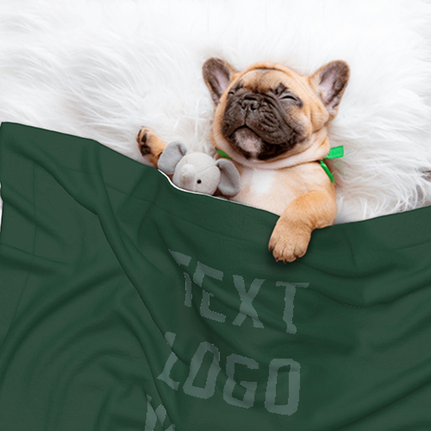 Coperta personalizzata per animali domestici color verde muschio