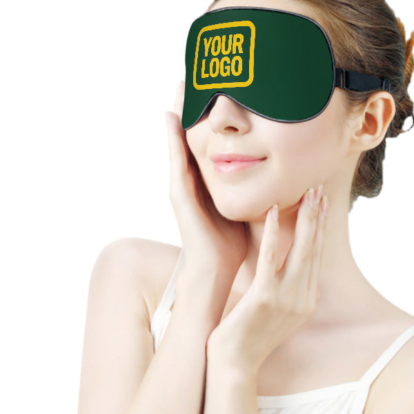 Maßgeschneidertes Moosgrün Gold Schlafmaske