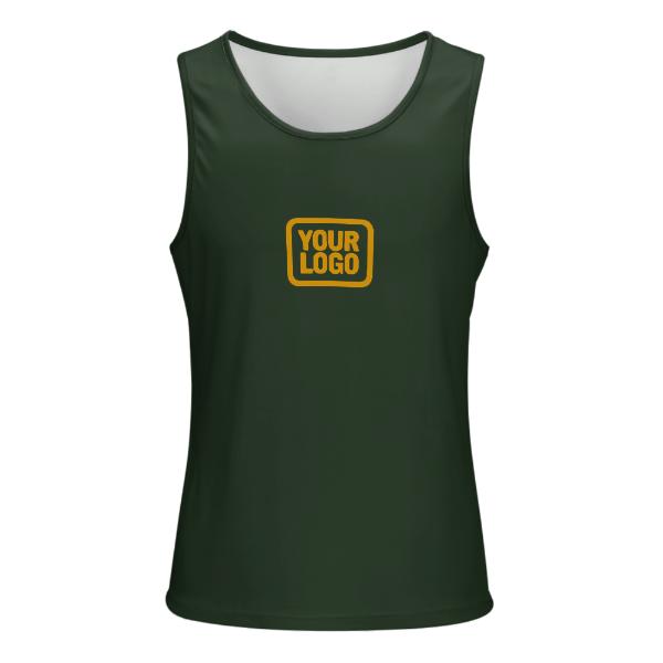Maßgeschneidertes Tannengrün Gelb Herren Tanktop