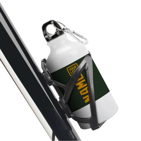 Maßgeschneidertes Tannengrün Gelb Sportflasche