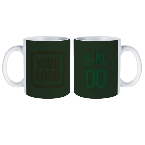 Tazza verde muschio verde abete realizzata su misura