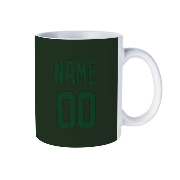 Tazza verde muschio verde abete realizzata su misura