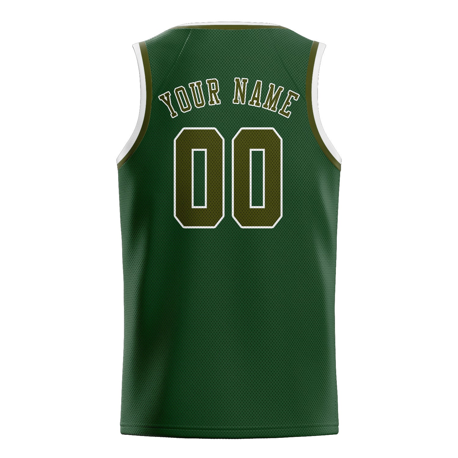Benutzerdefiniertes Professionelles Tannengrün Dunkles Oliv Basketballtrikot