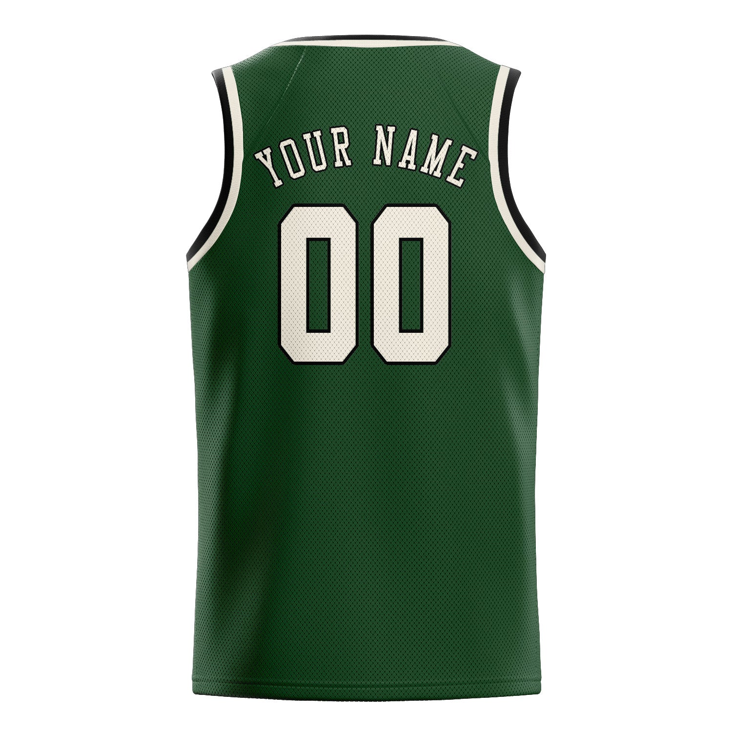 Benutzerdefiniertes Professionelles Tannengrün Beige Basketballtrikot