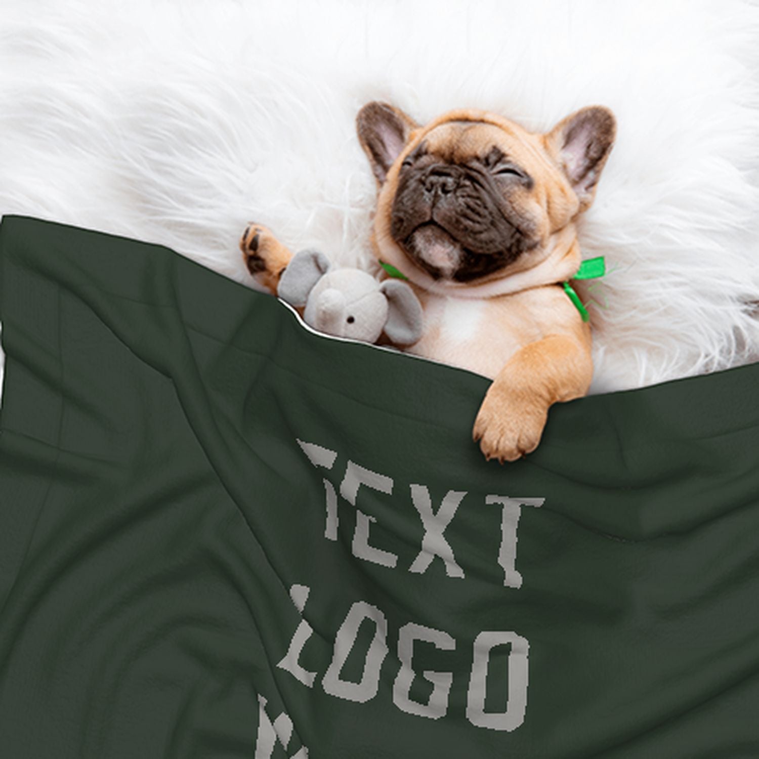 Coperta per animali domestici verde abete grigio su misura