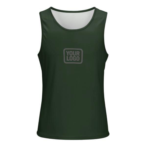 Maßgeschneidertes Tannengrün Dunkelgrau Herren Tanktop