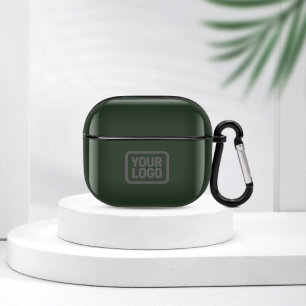 Maßgeschneidertes Tannengrün Dunkelgrau AirPods-Hülle (3. Generation)