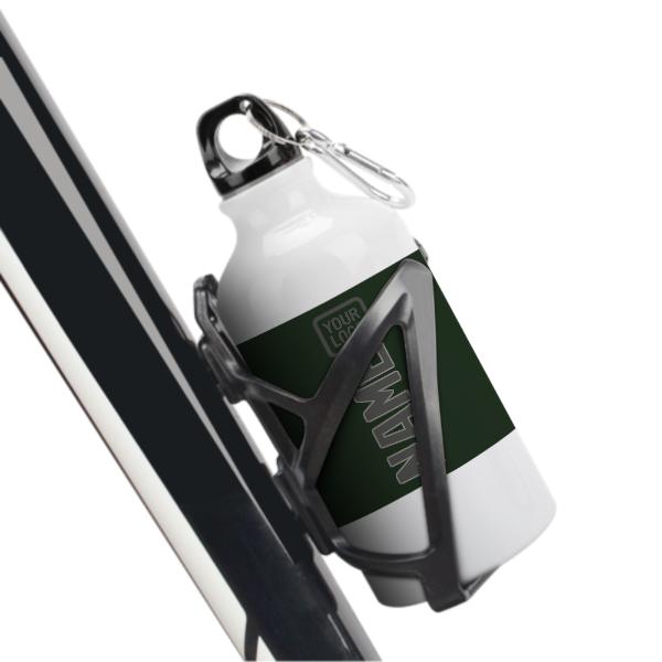 Maßgeschneidertes Tannengrün Dunkelgrau Sportflasche