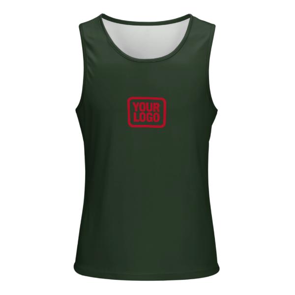 Maßgeschneidertes Tannengrün Rot Herren Tanktop
